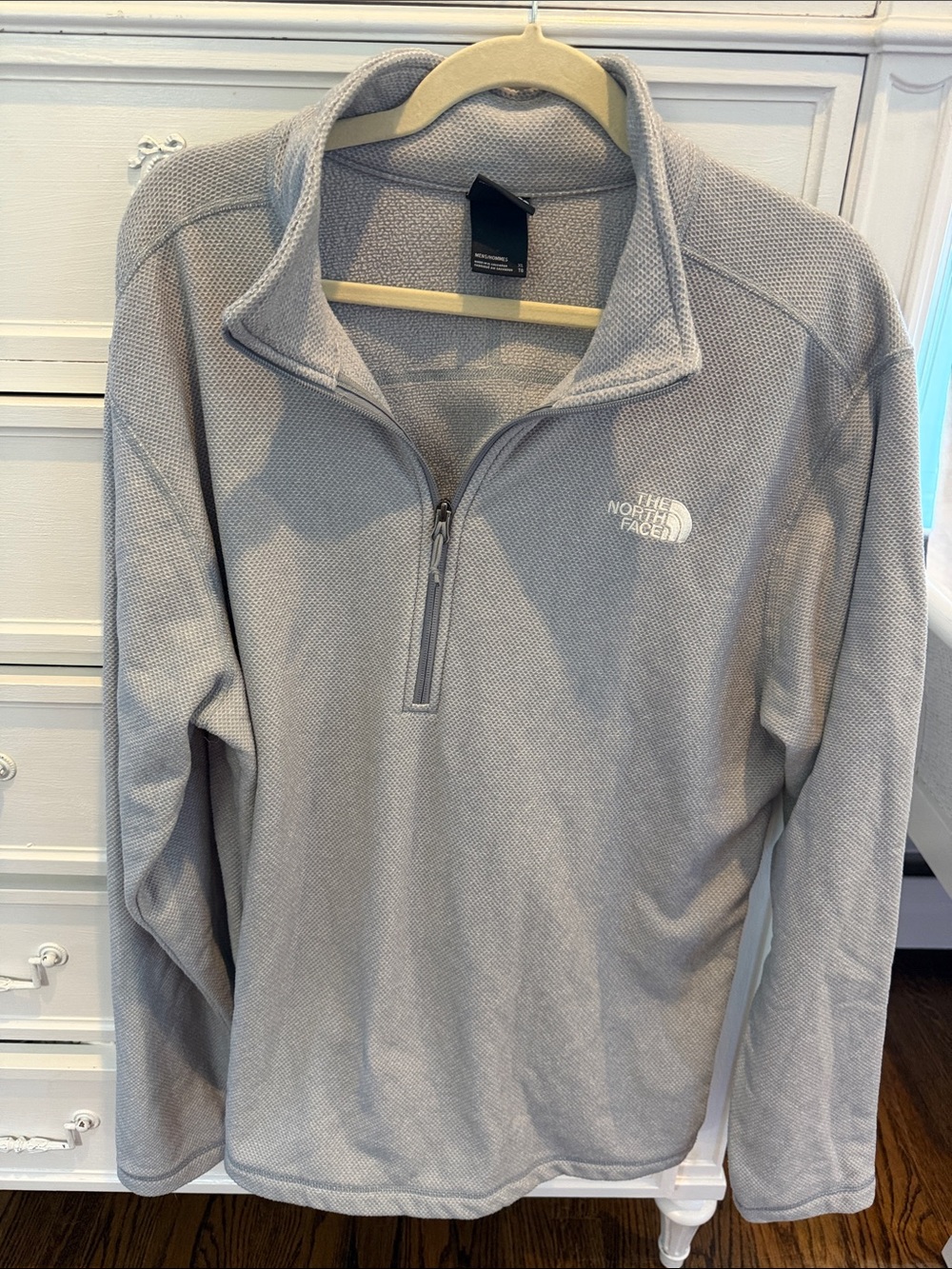 The North Face Light Gray Half-Zip Fleece Pullover